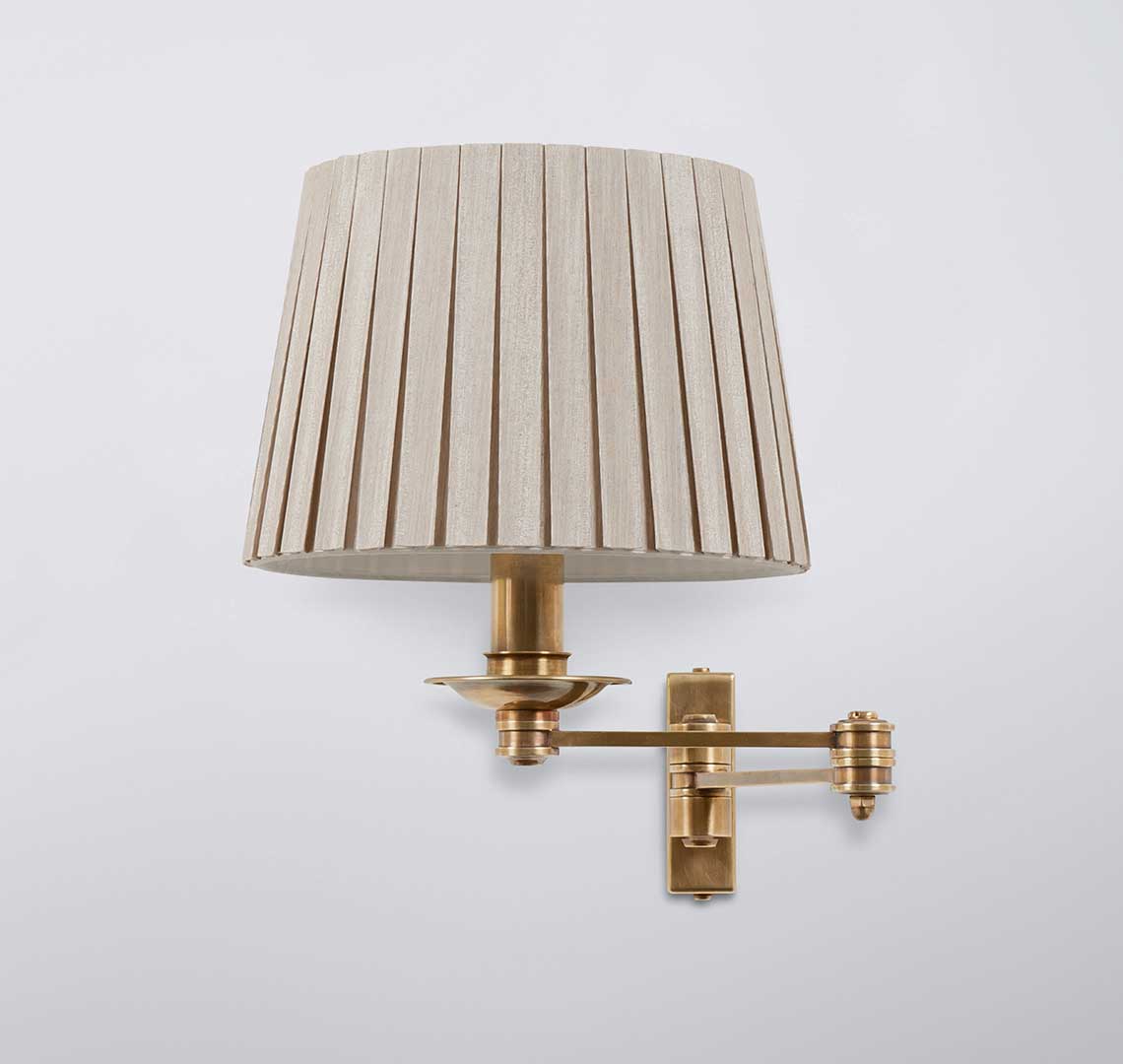 brass swing arm wall light